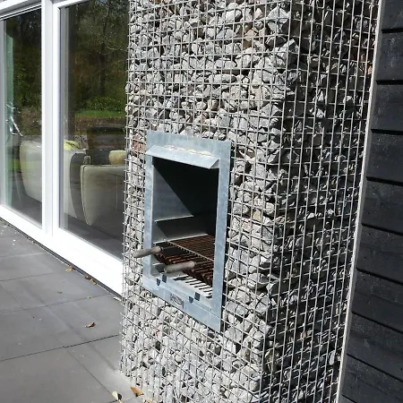 Chalet Modern Chalet With Outdoor Fireplace At The Forest *